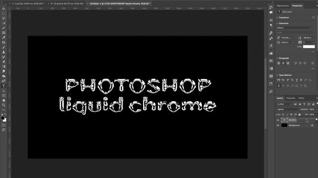 LIQUID CHROME EFFECT TUTORIAL | ADOBE PHOTOSHOP смотреть онлайн