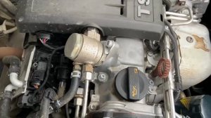 Звук двигателя SKODA YETI 1.2 при неисправной помпе (Насос водяной охлаждения).