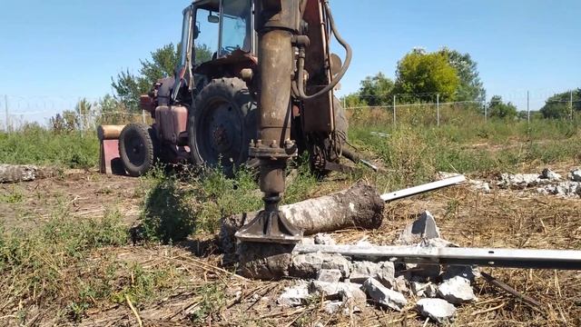 Как разбить бетон на сваях смотреть онлайн