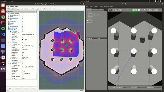 Gazebo Simulator - Path Planning with Dijkstra Algorithm using ROS смотреть онлайн