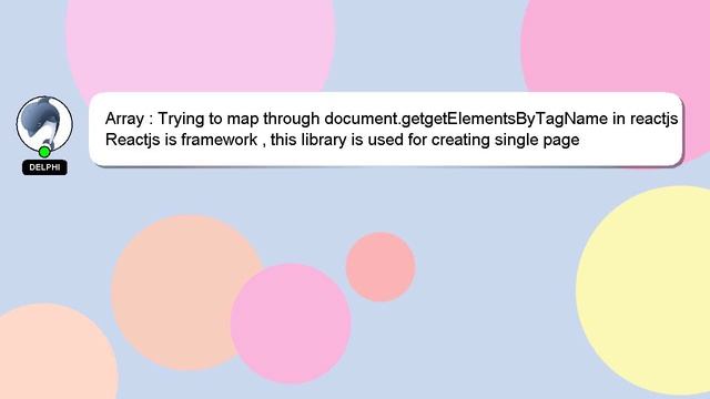 Array : Trying to map through document.getgetElementsByTagName in reactjs смотреть онлайн