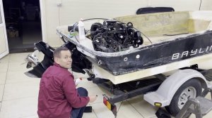 Не типичный,а внутренний проект по реставрации катера Bayliner 175  или первая часть- попадос!