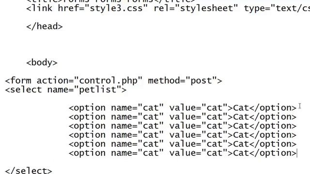 How to add dropdown menus using select element:HTML5 and CSS3 in Four Hours:5_7 смотреть онлайн
