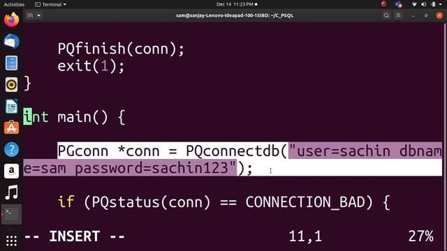 C connection PostgreSQL смотреть онлайн