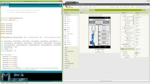 DIY Arduino Robot Arm with Smartphone Control смотреть онлайн