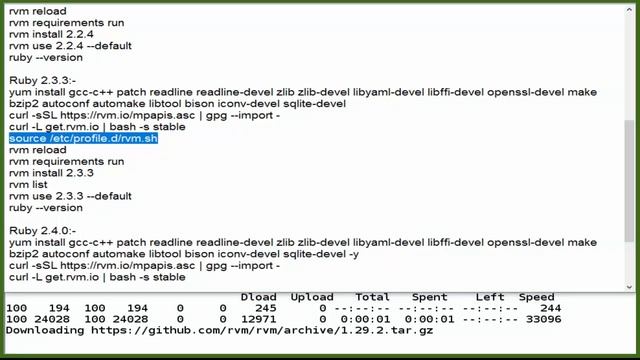 How To Install Ruby 2.3.3 or 2.2.4 or 2.4.0 on CentOS 7.3 with RVM смотреть онлайн