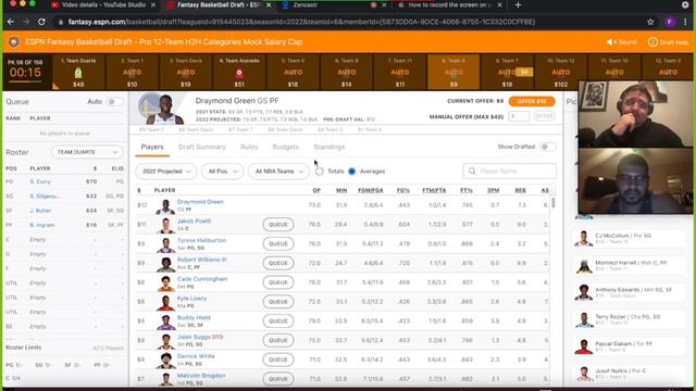 2021 NBA Season 12 Team Fantasy Basketball Salary Cap Mock Draft (ESPN) смотреть онлайн
