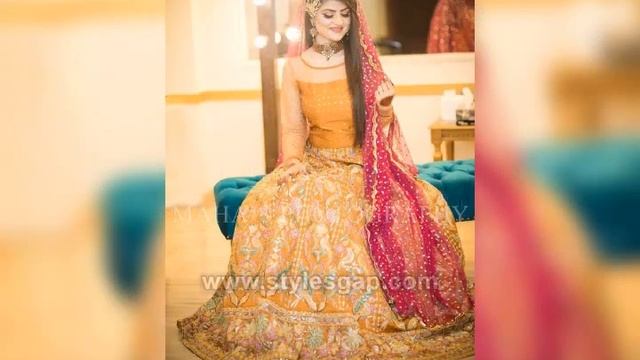 latest bride mehndi dresses designs 2021. смотреть онлайн