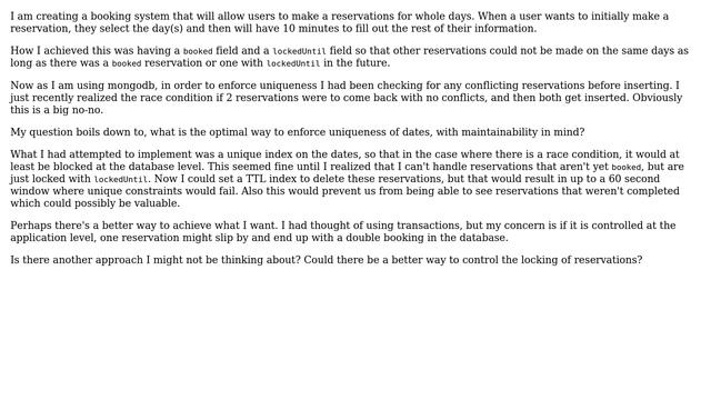 Software Engineering: Dealing with complex uniqueness in MongoDB (2 Solutions!!) смотреть онлайн