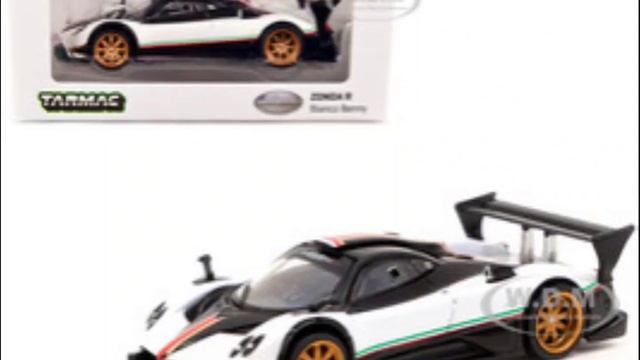 Pagani Zonda R Bianco Benny White and Black "Global64" Series 1/64 Diecast Model Car by Tarmac Work смотреть онлайн