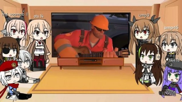 girls frontine react Meet the Engineer tf2 2