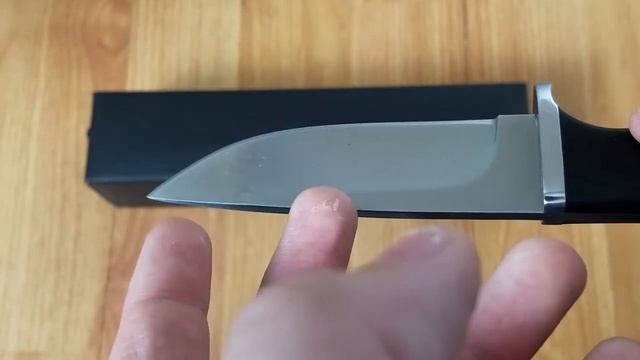 BLACK FOX PAKKAWOOD 440 STAINLESS DROP POINT FIXED BLADE KNIFE W/ SHEATH 007WD