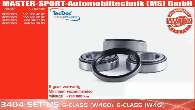 3404-SET-MS | WHEEL BEARING KIT | Master-Sport-Automobiltechnik (MS) GmbH смотреть онлайн