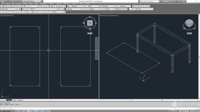 Comando FLATTEN AUTOCAD Tutorial convertir 3d a 2d смотреть онлайн