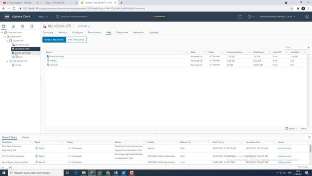 Настройка vSphere Fault Tolerance / ИТ проповедник смотреть онлайн