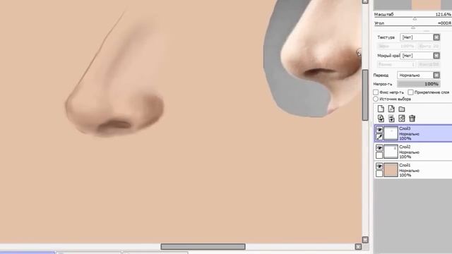 Draw nose Paint Tool Sai Tutorial/Рисуем нос в Саи Туториал смотреть онлайн