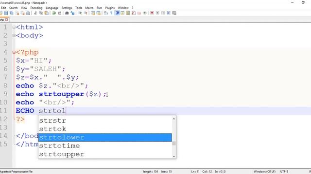 الدرس السابع php شرح ال string بشكل رأيسي смотреть онлайн