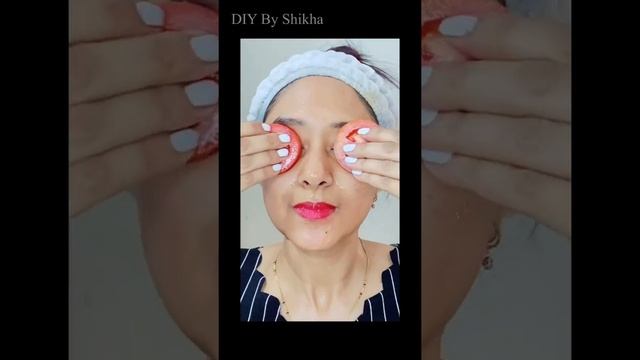TOMATO ? FACIAL AT HOME / How to do facial with tomato #shorts #skincare смотреть онлайн