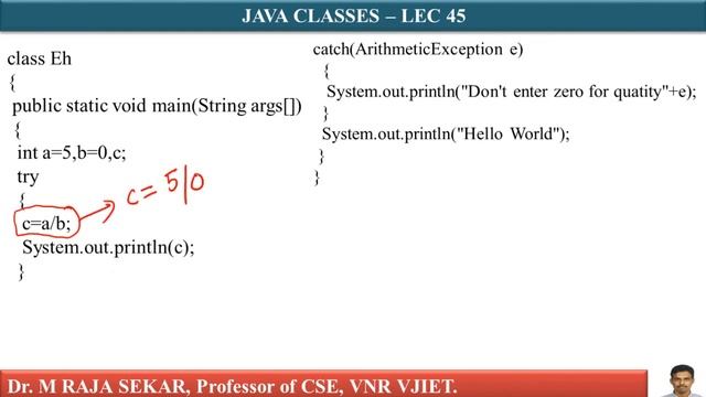 EXCEPTION HANDLING LEC 45 смотреть онлайн