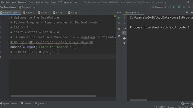 Python Program || Binary To Decimal Conversion смотреть онлайн