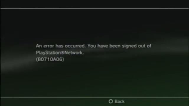 Ps3 Error Code 80710a06