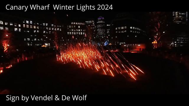 Sign at Canary Wharf Winter Lights 2024 смотреть онлайн