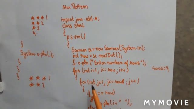 Star Pattern 2 in Java application with Creative Dheeraj using Command Prompt. смотреть онлайн
