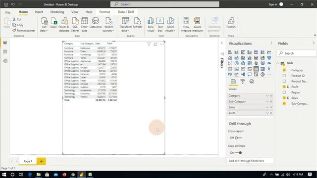 how to create a cross tab table in power BI смотреть онлайн