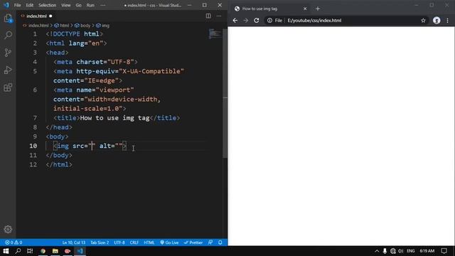 How to use img tag || HTML & CSS Tutorial смотреть онлайн