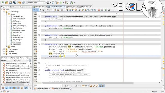 Java - jtable : somme, moyenne, max et min смотреть онлайн