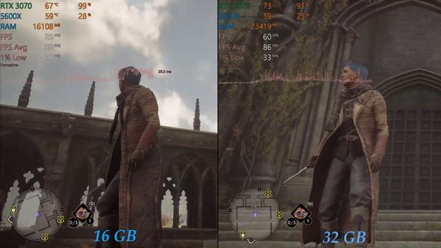 HOGWARTS LEGACY- 16 GB vs 32 GB Ram Comparison | RTX 3070 + Ryzen 5 5600X | 1440p - Ultra Setting смотреть онлайн