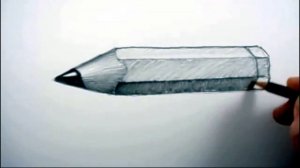 Как нарисовать карандаш 3D. Простой рисунок за 5 минут