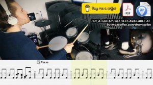 Mary On A Cross - Ghost | Drum SCORE Sheet Music Play-Along | DRUMSCRIBE