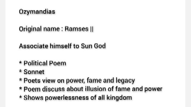 Ozymandias | P. B.Shelley |Summary in Malayalam | Notes |#keralauniversity #literaturemiss смотреть онлайн