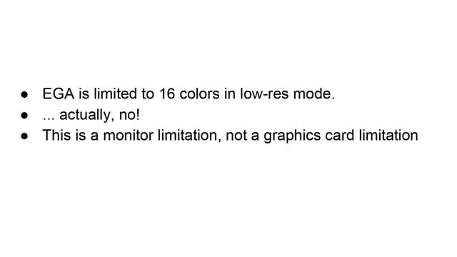 EGA/VGA Graphics Deep Dive