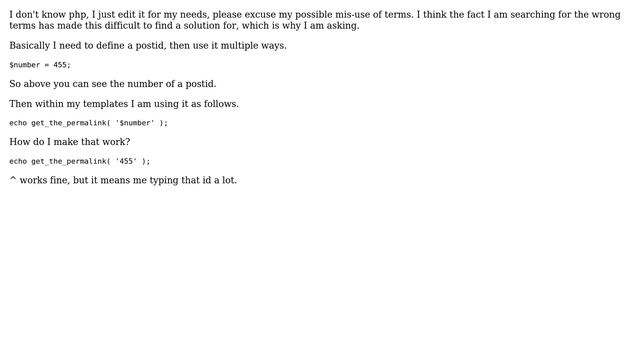 Wordpress: How to use a variable (for wordpress postid) in other queries? смотреть онлайн