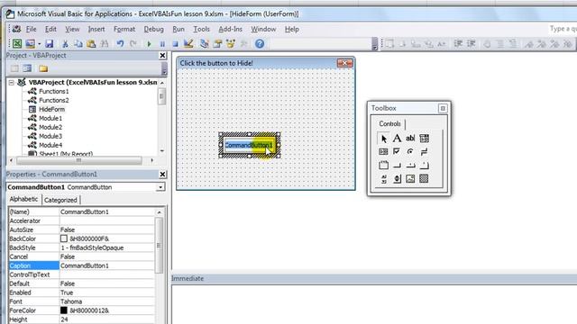Excel VBA USERFORMS #1 Make Userform, Add a Button, Button Click Hides Form смотреть онлайн