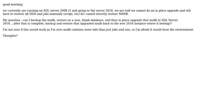 Upgrade MSDB only? смотреть онлайн