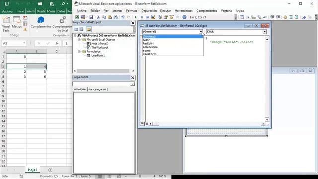 45 curso excel vba 2016: userform RefEdit смотреть онлайн