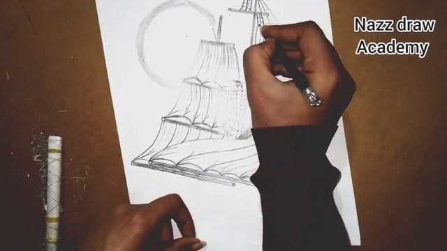How to draw a ships step by step l Behri jahaz drawing l Nazz draw academy смотреть онлайн