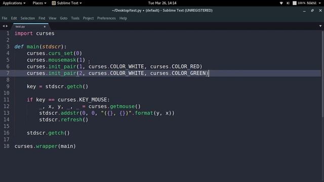 Handling Mouse Events on Terminal | Intro to curses in Python (Part-4) смотреть онлайн