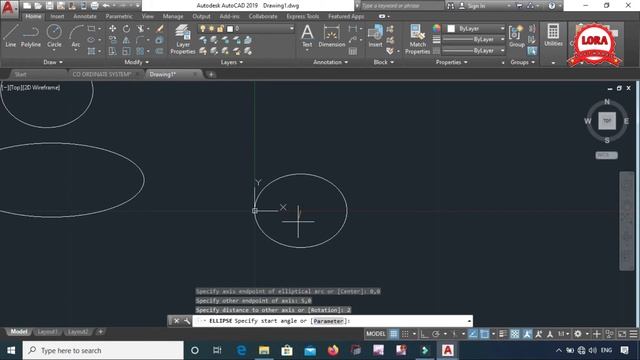 AutoCAD Tutorials In Telugu || Ellipse Command || 2D 17 || By LORA Softwares смотреть онлайн