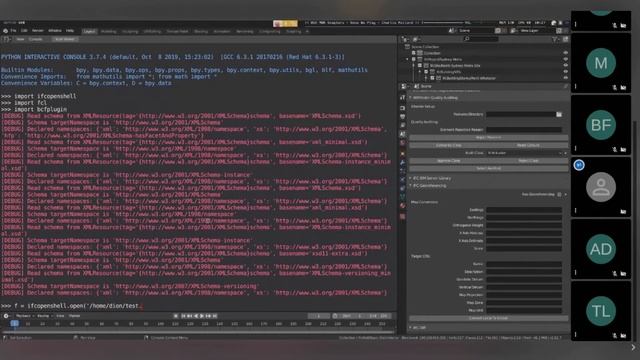 Python console - 200620 BlenderBIM Add-on Technical WIP Demo смотреть онлайн