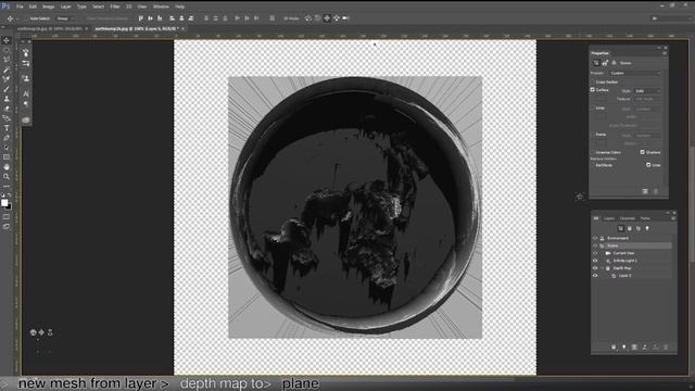 How to Make AE Flat Earth 3D Model in Photoshop смотреть онлайн