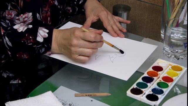 Кляксография на тему «Ёжик» (5-7 лет) смотреть онлайн
