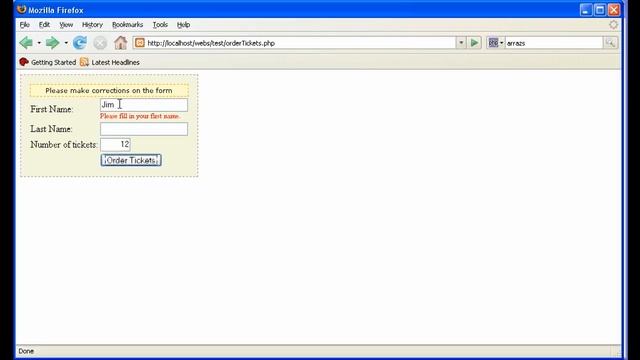 PHP: Validating A Form