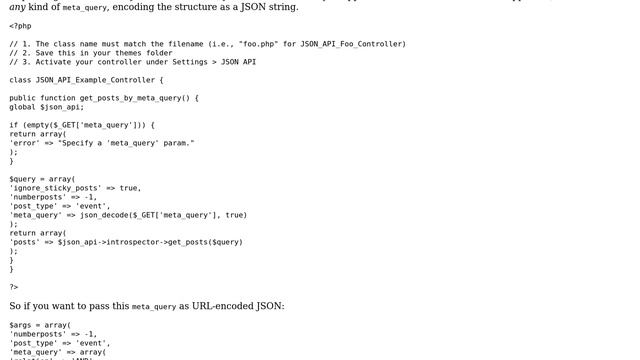 Wordpress: How do you get posts by meta_query using the JSON API plugin? (2 Solutions!!) смотреть онлайн