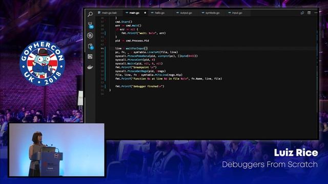 GopherCon UK 2018: Liz Rice - Debuggers From Scratch смотреть онлайн