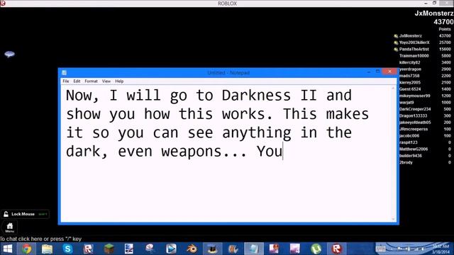 Darkness II FREE Night Vision Glitch | WORKING 3/18/14 | ROBLOX смотреть онлайн