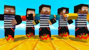 MONSTER SCHOOL: HEROBRINE BROTHERS FIRE PRISON ELECTRO SWING DANCE - MINECRAFT ANIMATION